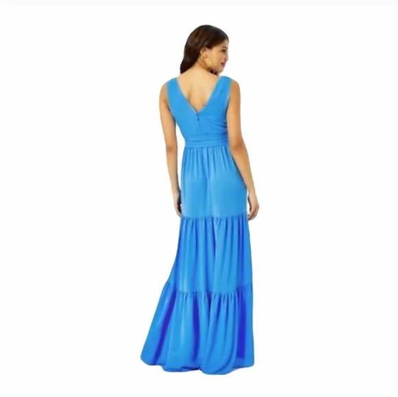 maxi dress with ruffle hem Heather Ruffled Maxi Dress